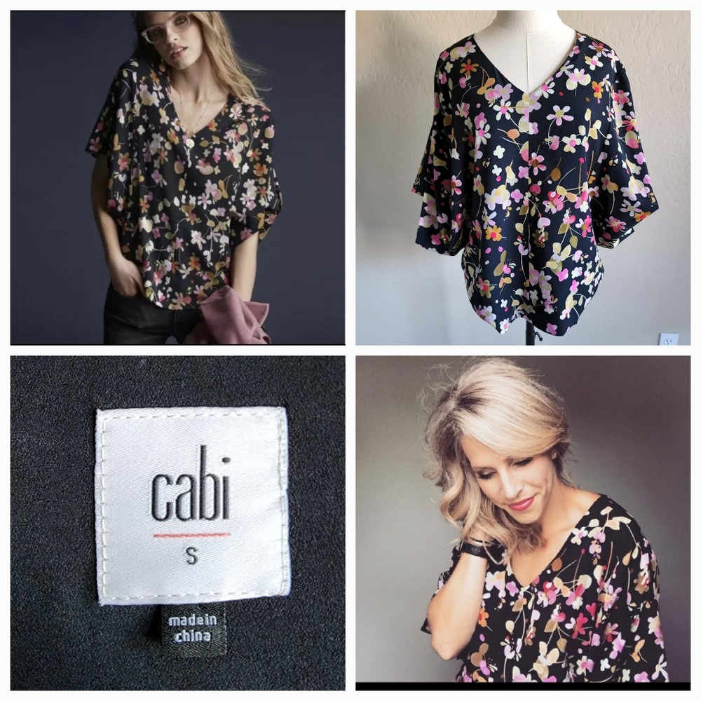 Cabi Charm Floral Blouse #3695 Small
